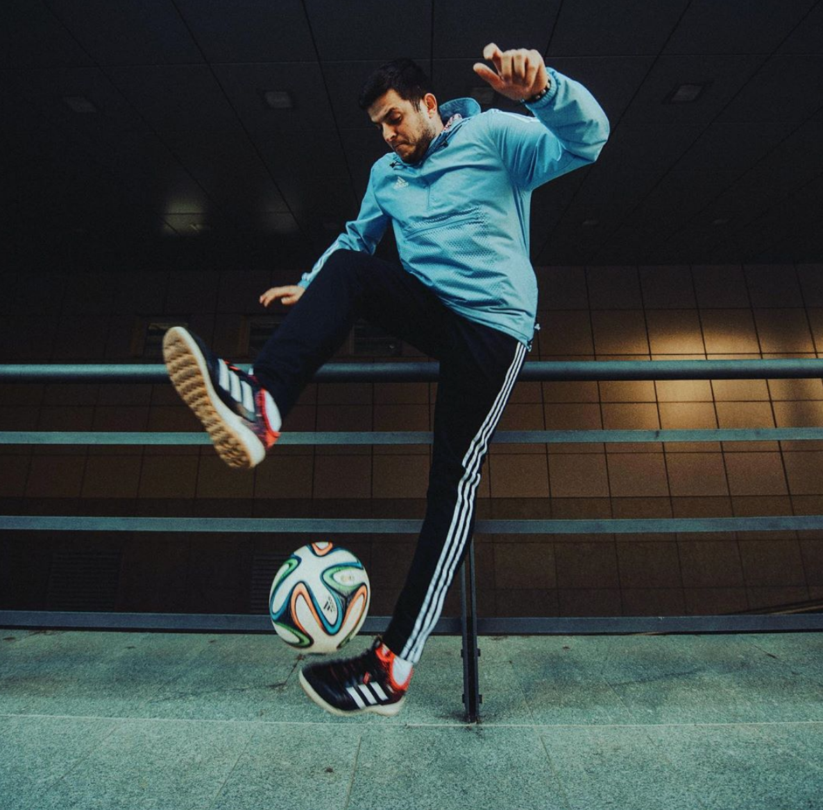 Rafael Spajic street footballer with his football