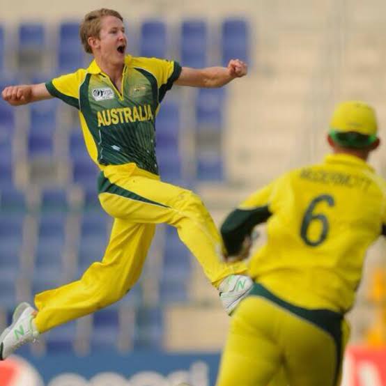 Guy Walker celebrating wicket for cricket Australia