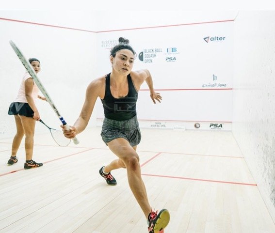 Nicole Bunyan on the squash court